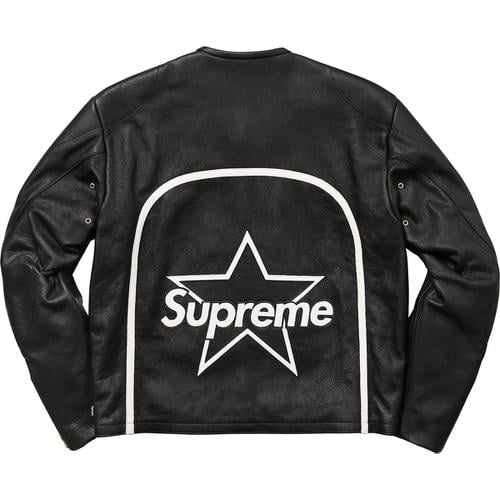 Details on Supreme Vanson Leather Star Jacket None from spring summer
                                                    2017 (Price is $1098)