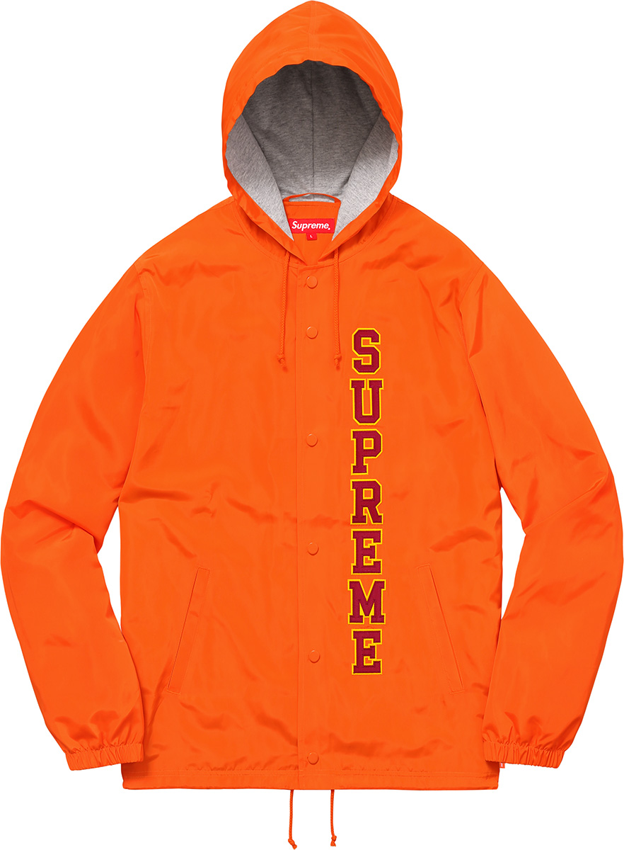 Vertical Logo Hooded Coaches Jacket - spring summer 2017 - Supreme