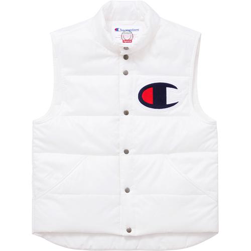 Details on Supreme Champion Puffy Vest None from spring summer
                                                    2017 (Price is $158)