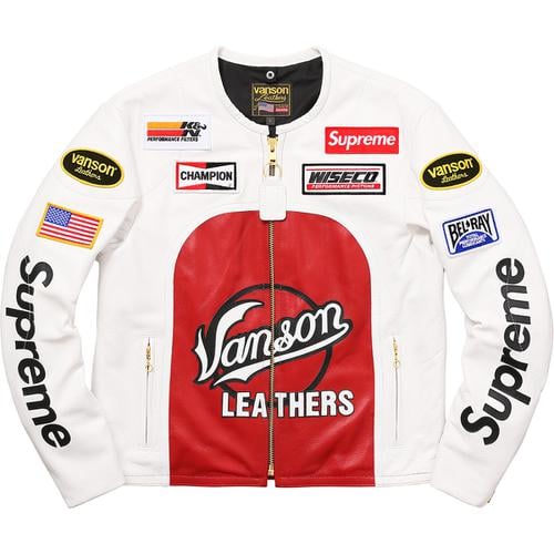 Details on Supreme Vanson Leather Star Jacket None from spring summer
                                                    2017 (Price is $1098)