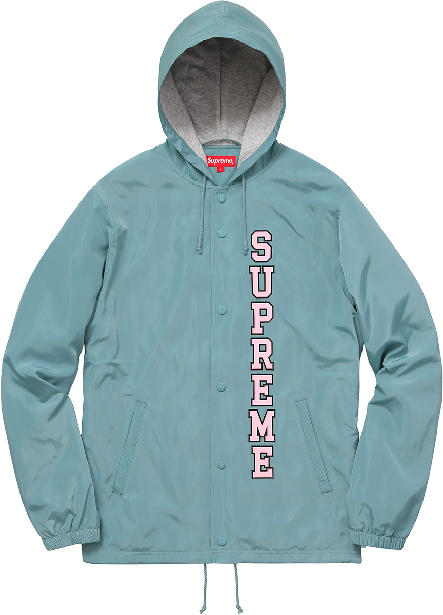 Vertical Logo Hooded Coaches Jacket - spring summer 2017 - Supreme