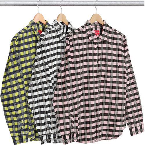 Supreme Checker Plaid Flannel Shirt for spring summer 17 season