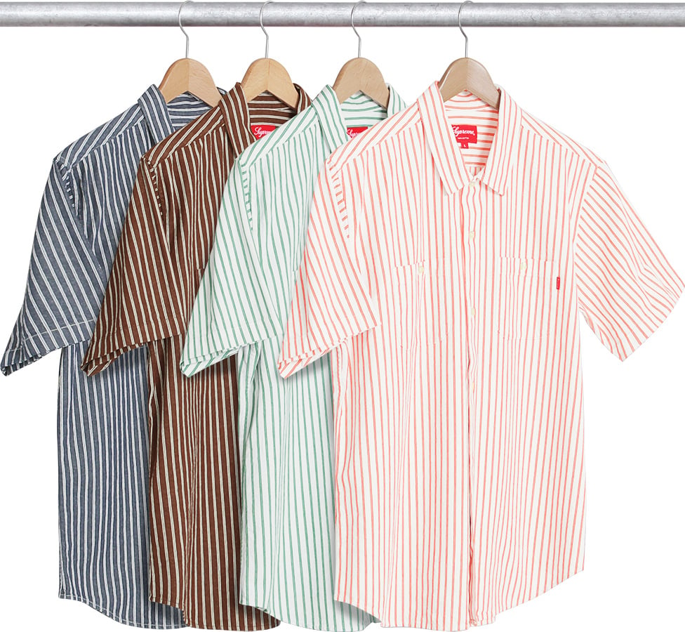 Supreme 17ss Stripe Denim S/S Shirt