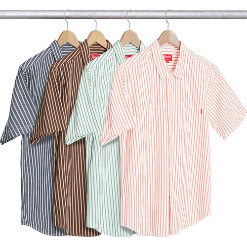 Supreme Stripe Denim S S Shirt for spring summer 17 season