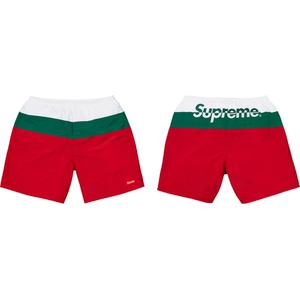 supreme split logo water shorts