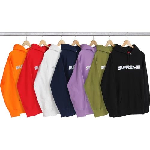 Supreme Sequin Logo Hooded Sweatshirt released during spring summer 17 season