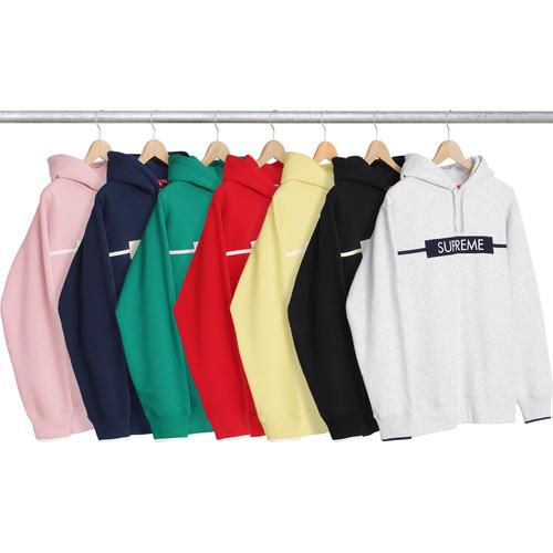 Supreme Chest Twill Tape Hooded Sweatshirt released during spring summer 17 season
