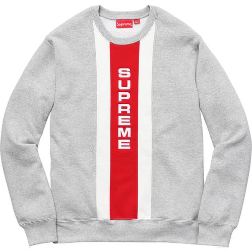 Details on Vertical Logo Panel Crewneck None from spring summer 2017 (Price is $148)