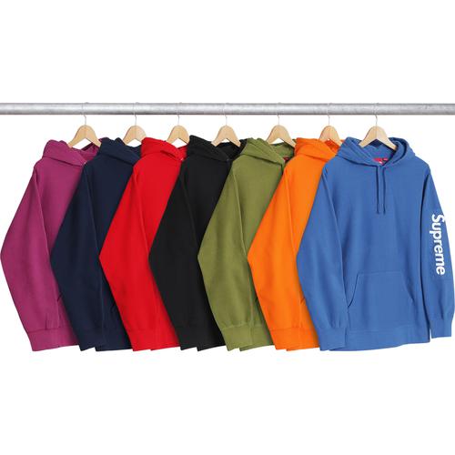 Supreme Sleeve Patch Hooded Sweatshirt released during spring summer 17 season