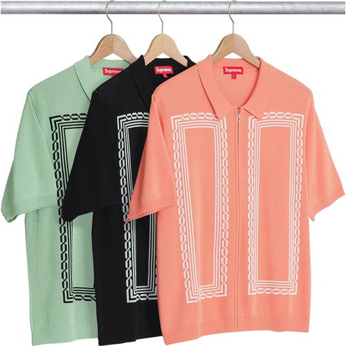 Supreme Weave Knit Zip Up Polo released during spring summer 17 season