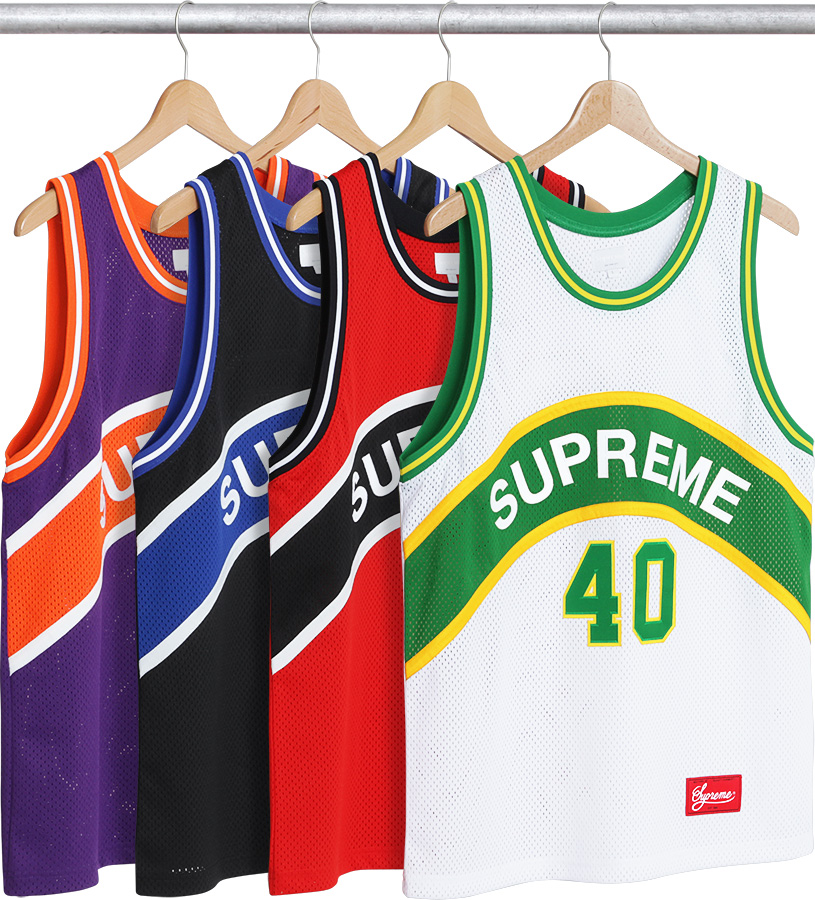 Supreme Curve Basketball Jersey size Large 2017 SS17 orange