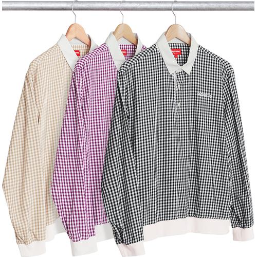 Supreme Gingham L S Polo released during spring summer 17 season