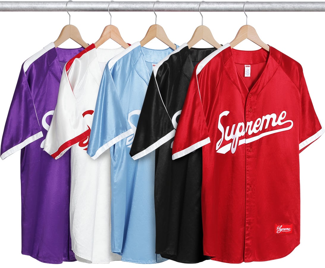 Satin Baseball Jersey - spring summer 2017 - Supreme