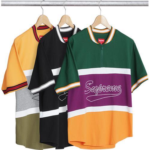 Supreme Half Zip S S Baseball Top for spring summer 17 season