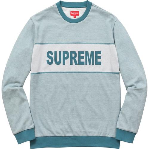 Details on Tonal Stripe Logo Crewneck None from spring summer 2017 (Price is $128)