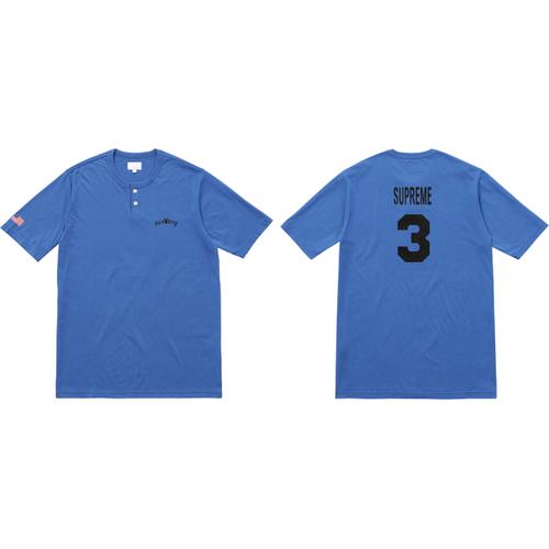 Details on Supreme Playboy© S S Henley Top None from spring summer 2017 (Price is $98)