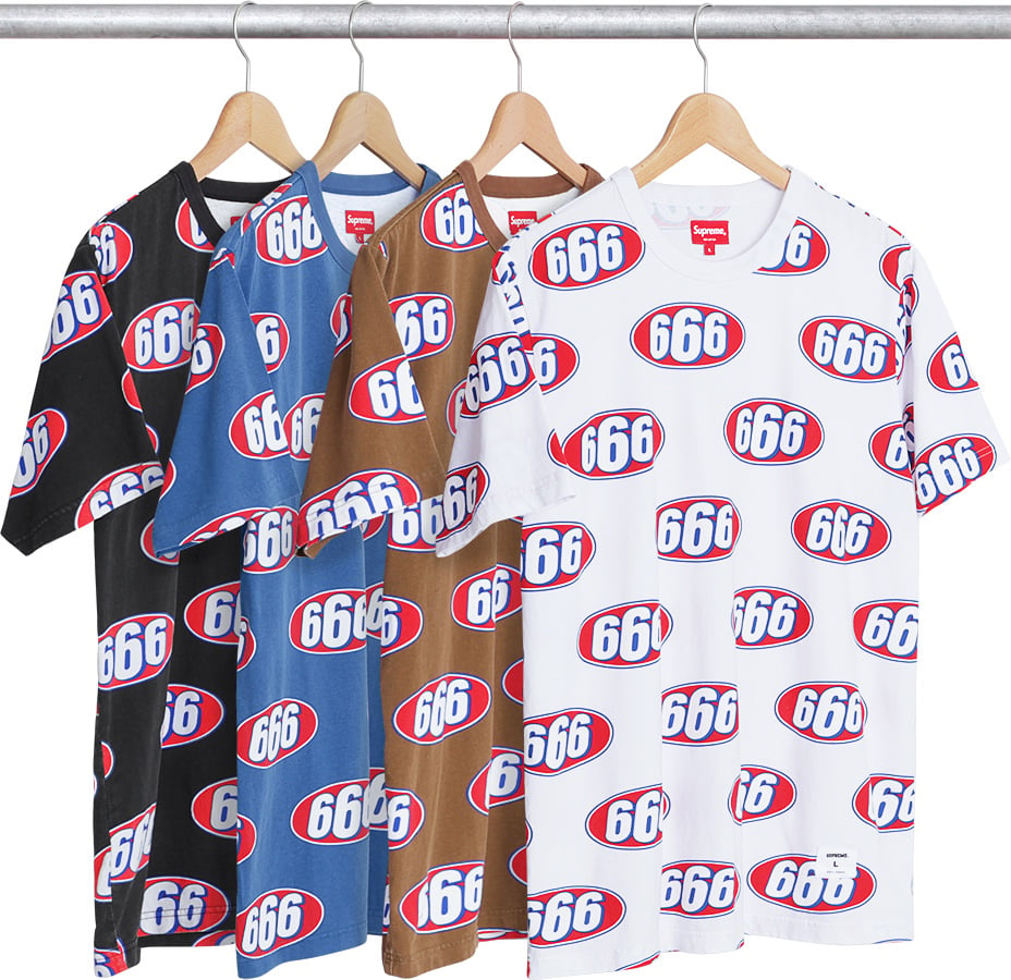 666 Tee - spring summer 2017 - Supreme