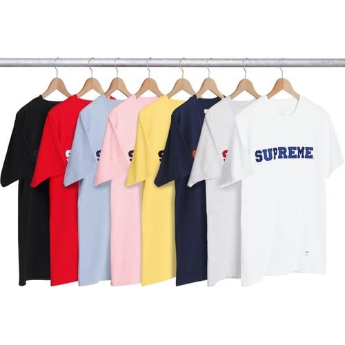 Supreme Collegiate Logo Tee releasing on Week 6 for spring summer 2017