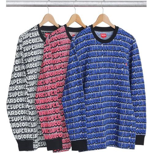 Supreme Super Hardcore Jacquard L S Top for spring summer 17 season