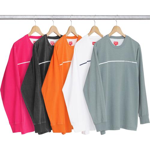 Supreme Chest Stripe L S Top released during spring summer 17 season