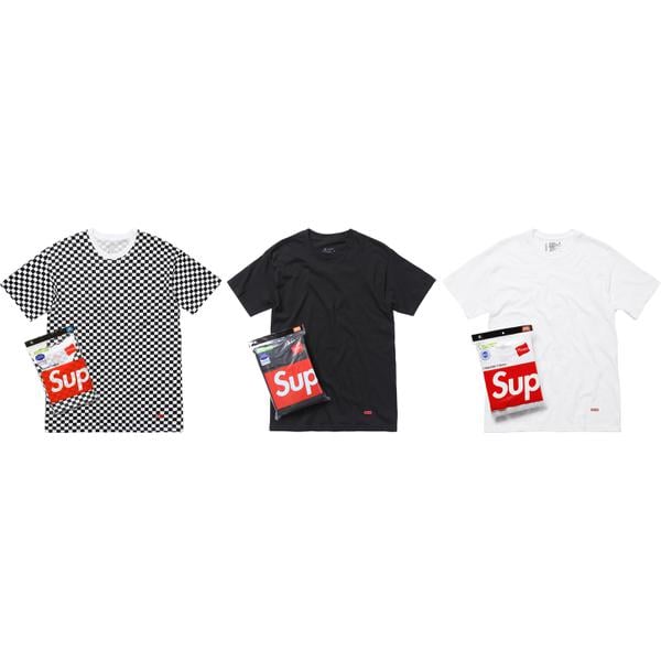 Details on Supreme Hanes Tagless Tees from spring summer 2018 (Price is $28)