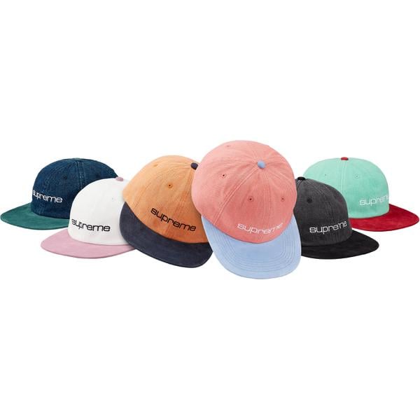 Supreme Denim Suede Compact Logo 6-Panel for spring summer 18 season