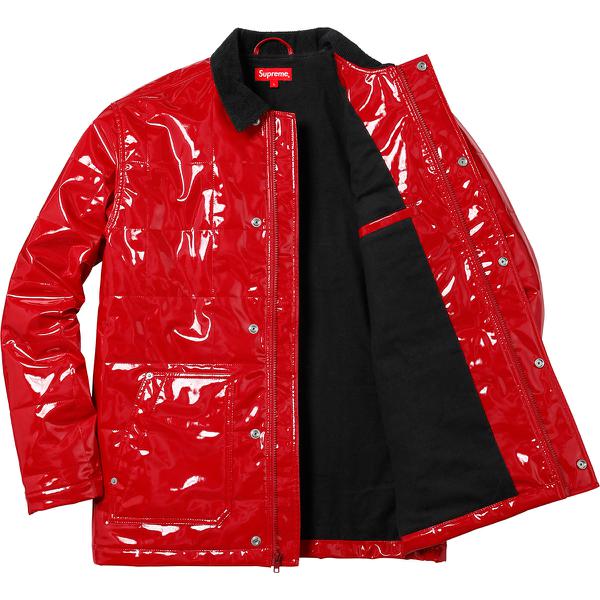 Details on Quilted Patent Vinyl Work Jacket None from spring summer
                                                    2018 (Price is $198)