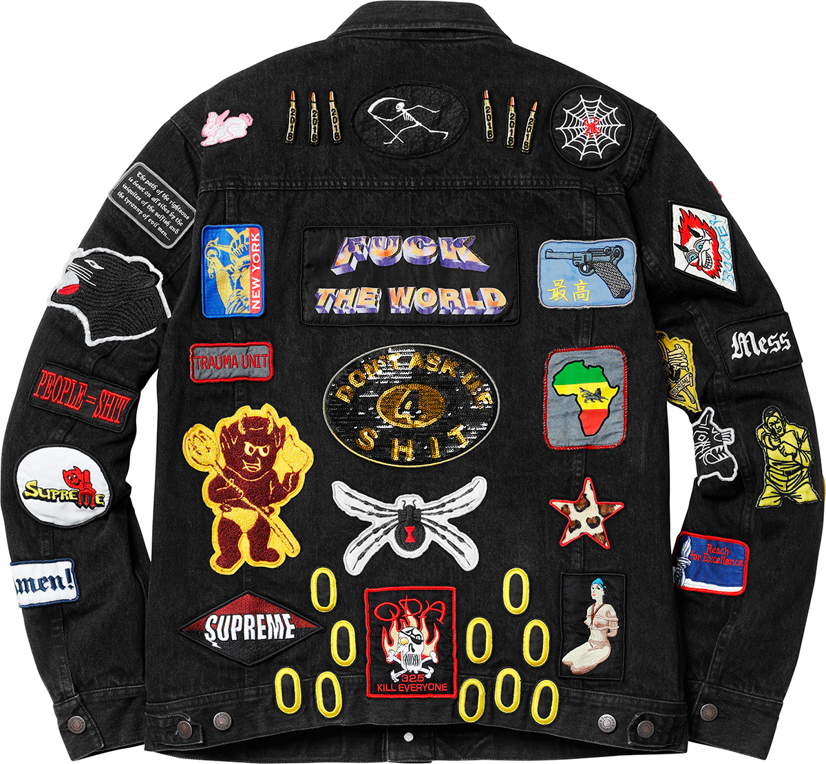 Supreme Patches Denim Trucker Jacket