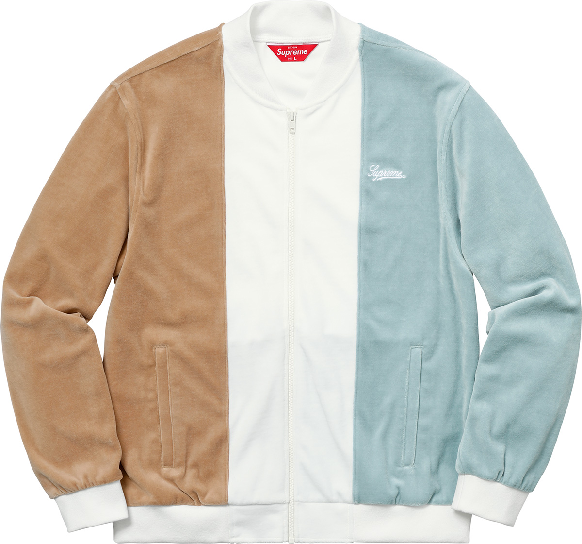 2018ss Supreme Velour Zip Up Jacket