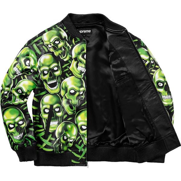 Details on Skull Pile Leather Bomber Jacket None from spring summer
                                                    2018 (Price is $798)