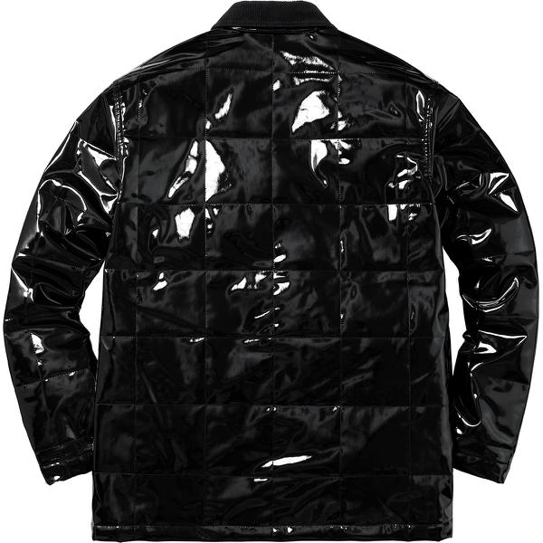 Details on Quilted Patent Vinyl Work Jacket None from spring summer
                                                    2018 (Price is $198)