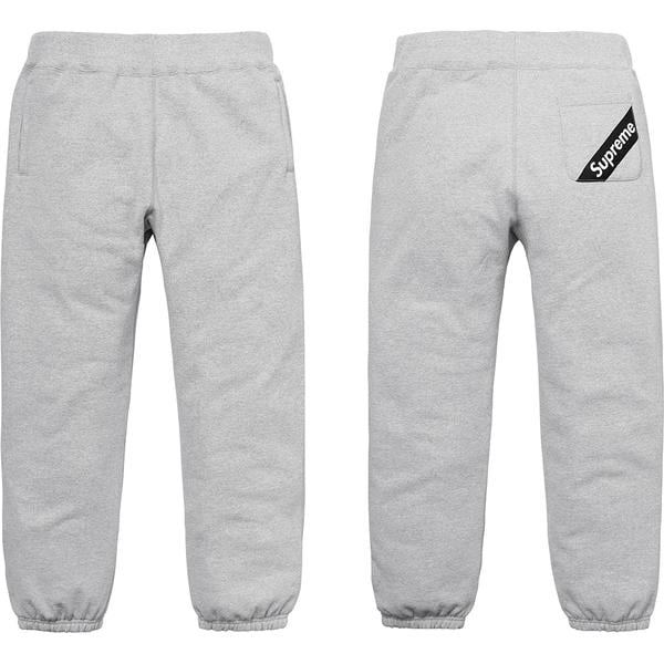 Supreme Corner Label Sweatpant releasing on Week 1 for spring summer 2018