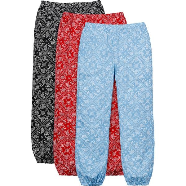 Supreme Bandana Track Pant releasing on Week 12 for spring summer 2018