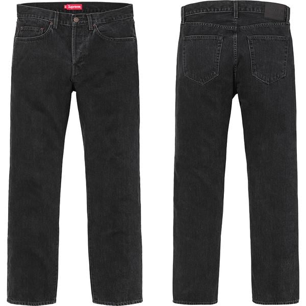 Supreme Stone Washed Black Slim Jeans for spring summer 18 season