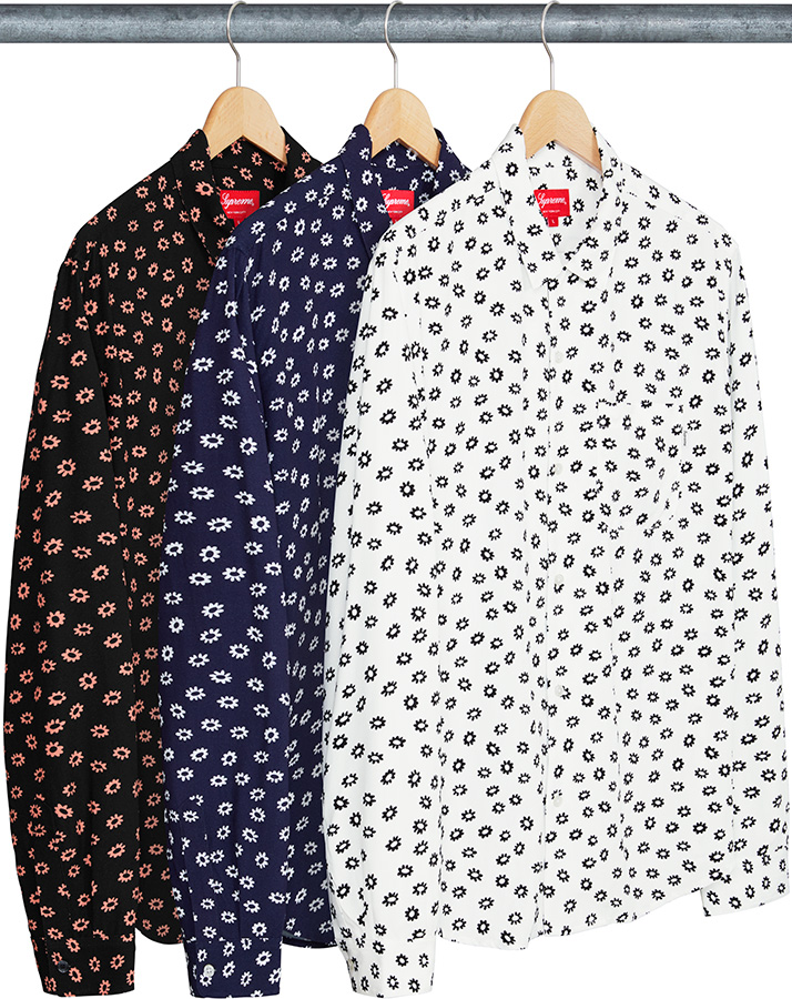 supreme Flowers L/S Rayon Shirt M