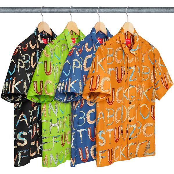 Supreme Alphabet Silk Shirt for spring summer 18 season