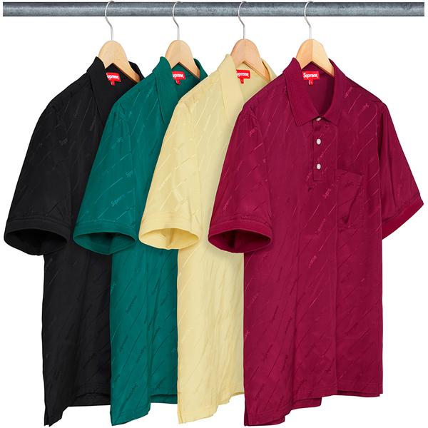 Supreme Jacquard Logo Silk Polo releasing on Week 15 for spring summer 2018