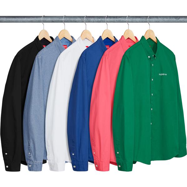 Supreme Washed Twill Shirt released during spring summer 18 season