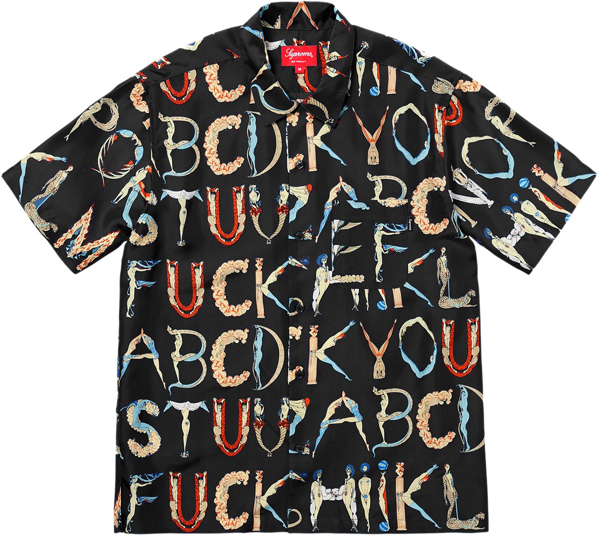 Alphabet Silk Shirt - spring summer 2018 - Supreme