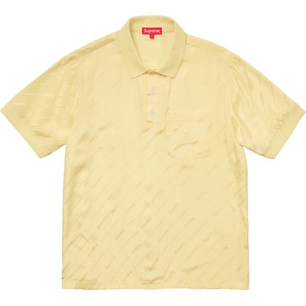 Details on Jacquard Logo Silk Polo None from spring summer 2018 (Price is $148)