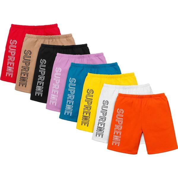 Supreme Leg Embroidery Sweatshort for spring summer 18 season