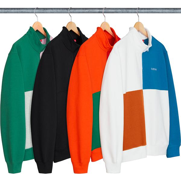 Supreme Color Blocked Half Zip Sweatshirt