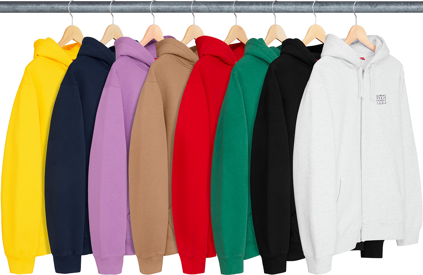 World Famous Zip Up Hooded Sweatshirt - spring summer 2018 - Supreme