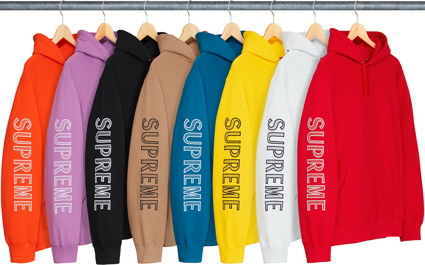 Sleeve Embroidery Hooded Sweatshirt - spring summer 2018 - Supreme