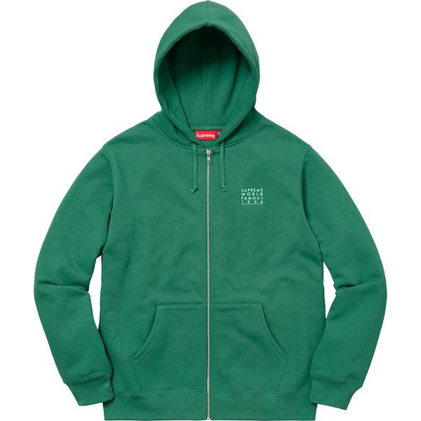 Details on World Famous Zip Up Hooded Sweatshirt None from spring summer 2018 (Price is $148)