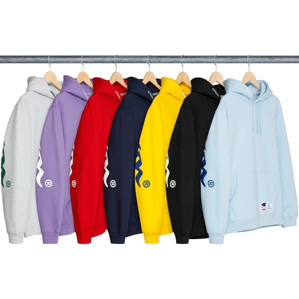 Details on Supreme Champion Hooded Sweatshirt  from spring summer 2018 (Price is $158)