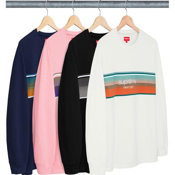 Supreme Shadow Stripe L S Top for spring summer 18 season