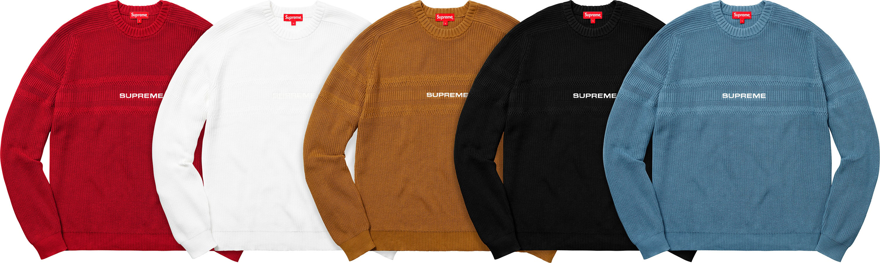 Supreme Chest Stripe Raglan Sweater