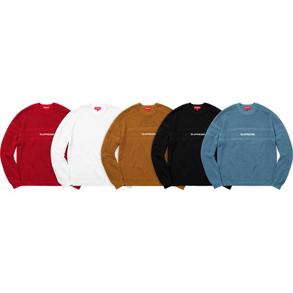 Supreme Chest Stripe Raglan Sweater for spring summer 18 season