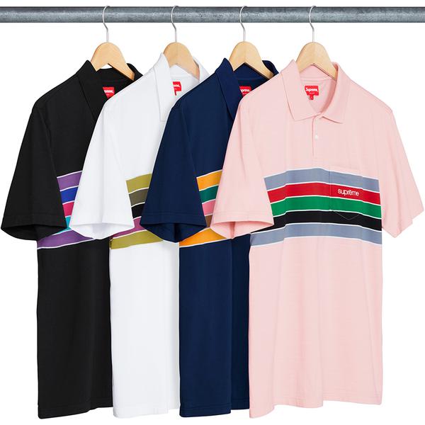 Supreme Chest Stripes Polo released during spring summer 18 season